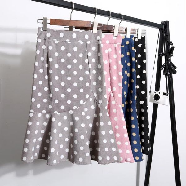 

skirts temperament of qiu dong season french style restoring ancient ways cultivate one's morality show thin long fishtail skirt, Black