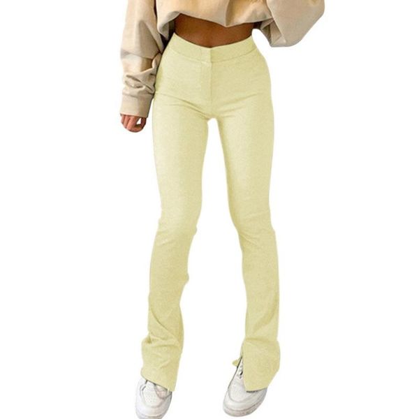 

women's pants & capris streetwear solid sweatpants tracksuit sports 2021 high waist side split fashion skinny long trousers y2k, Black;white