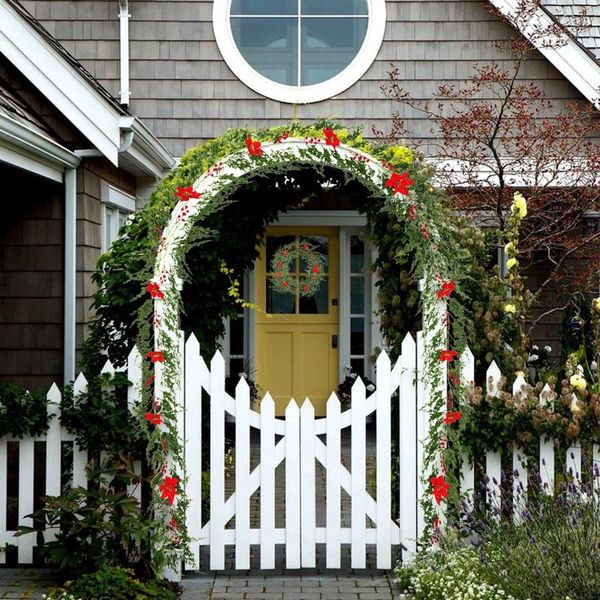 

decorative flowers & wreaths christmas decoration simulation rattan pine wall hanging artificial flower natural western style high-quality r