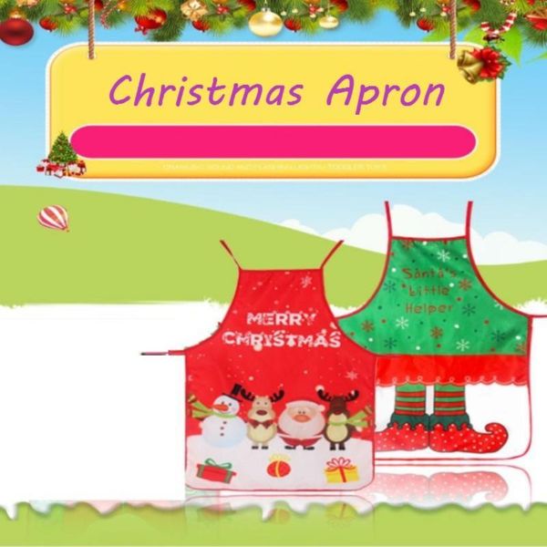 

aprons dropship 50cm * 70cm merry christmas apron decorations for home kitchen accessories 2021 year gifts
