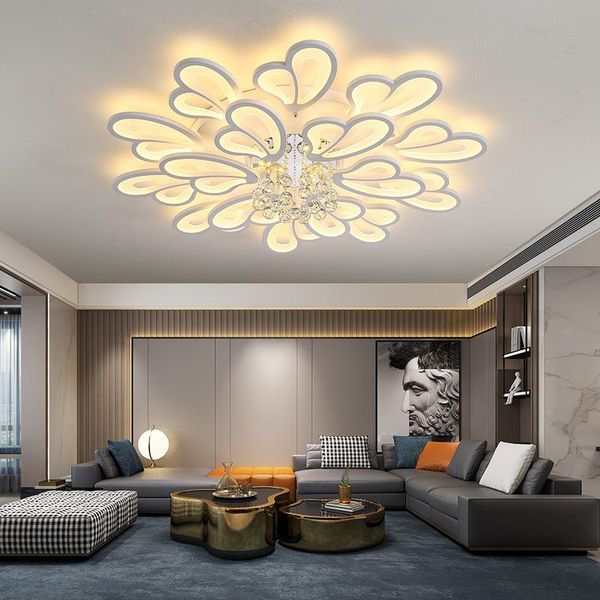 

ceiling lights nordic led modern lamp k9 crystal hallway cafe el fixtures
