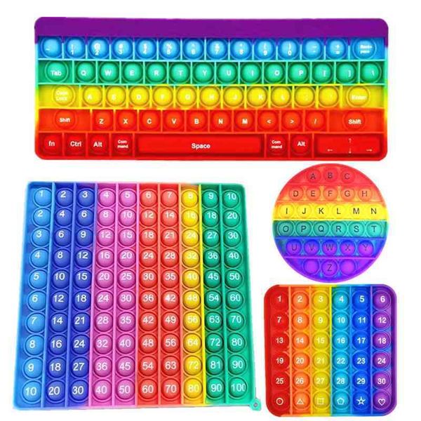 

shenzhen silicone keyboard alphanumeric deratization pioneer english letter bubble printing rainbow color