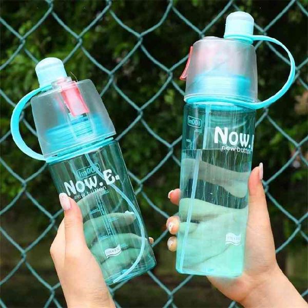 

large school students convenient spray new plastic cup, large capacity girls ride outdoor thickening