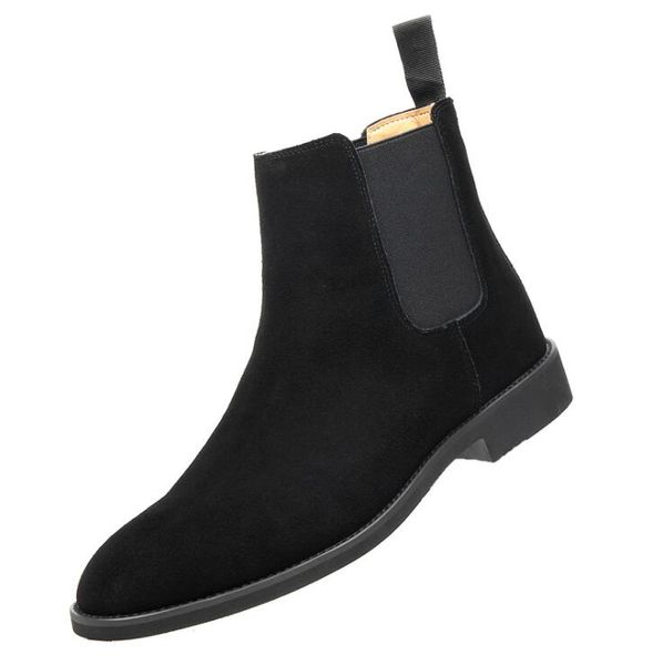 Elegante Chelsea Boots Leren Heren Paar Schoenen Maat 47 Slip-on Jurk Formele Laarzen Model Modeshow