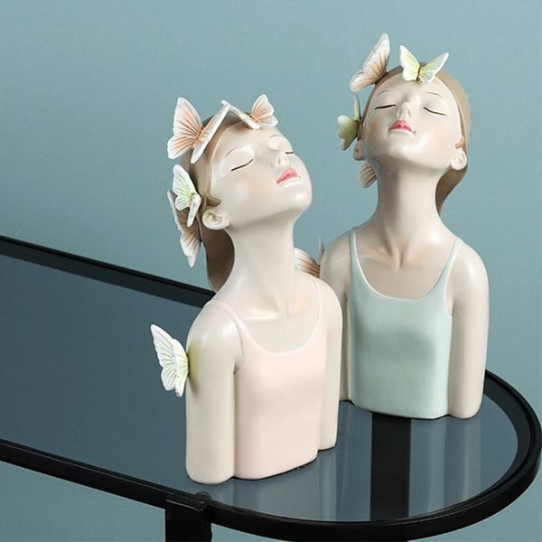 

decorative objects & figurines looking up girl gifts nordic home decoration resin crafts character sculpture figure miniature model art orna