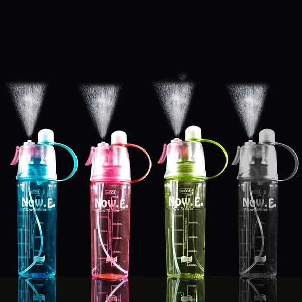 

water bottle sport spray cup portable summer cooling kettle outdoor 600ml