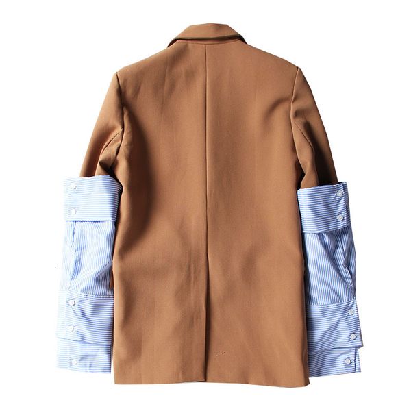 

women's jackets striped sleeve blazer pyjtrl 8tua, Black;brown