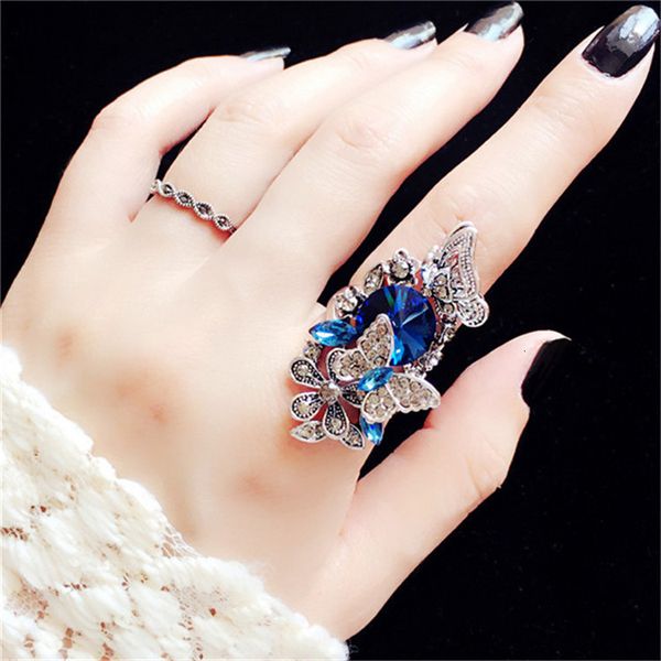 

index finger ring for japanese and chao people, Blue;gray