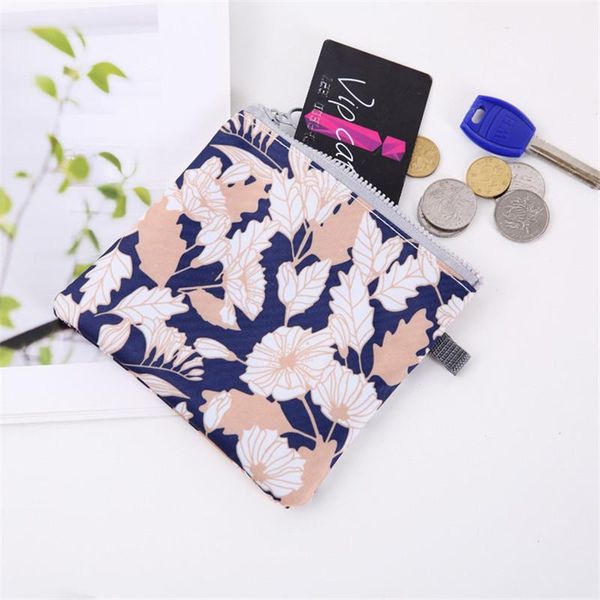 

storage bags 1 pc zipper sanitary napkin bag cute cartoon polyester waterproof coin purse dustproof earphone lipstick debris