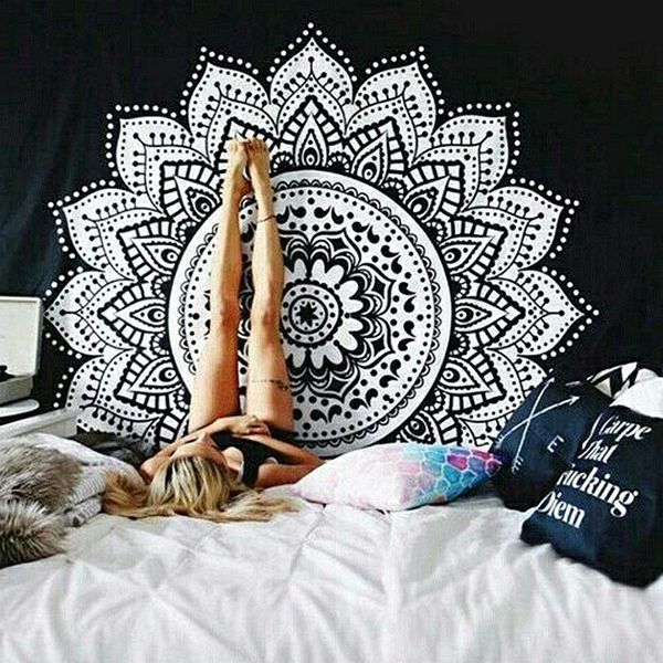 

tapestries printed tapestry bohemia wall hanging decoration hippie beach throw rug yoga mat travel mattress