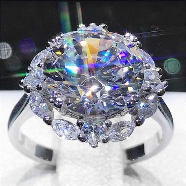 

wedding rings silver color white birthstone engagement princesses band gift, Slivery;golden