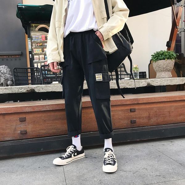 

zhuzunzhe 2021 fashion pants high street casual men arrival hip hop style vintage sweatpants men's, Black