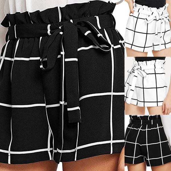

women's shorts soft for women fashion loose casual elastic waist pocket washed all-match woman straight-leg 2021, White;black
