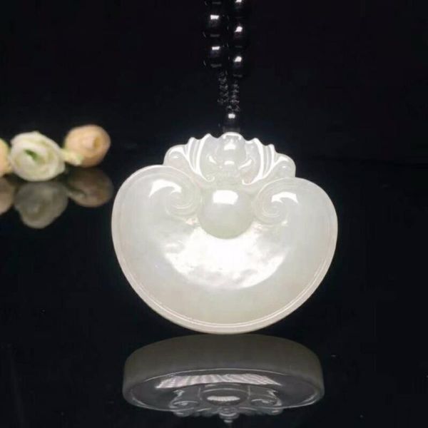 

exquisite hetian jade safety buckle pendant h43# lockets, Silver