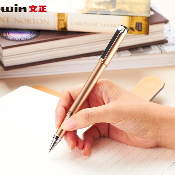 

wenzheng 583 water metal feeling non erasable neutral signature office ballpoint pen advertisement