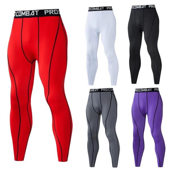 

mens compression leggings pants gym sports running bottoms thermal workout cool dry tights baselayer jogging, Black;blue