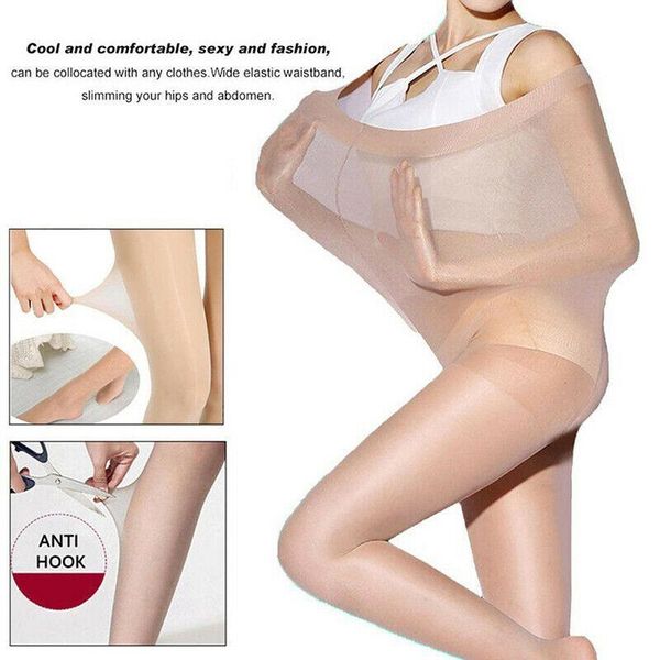 

sports socks high elastic pantyhose thin smooth women stockings tights shaping sal99, Black