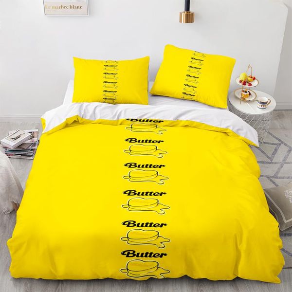 

bedding sets bangtan butter set single twin full  king size buttere bed aldult kid bedroom duvetcover 3d print 024