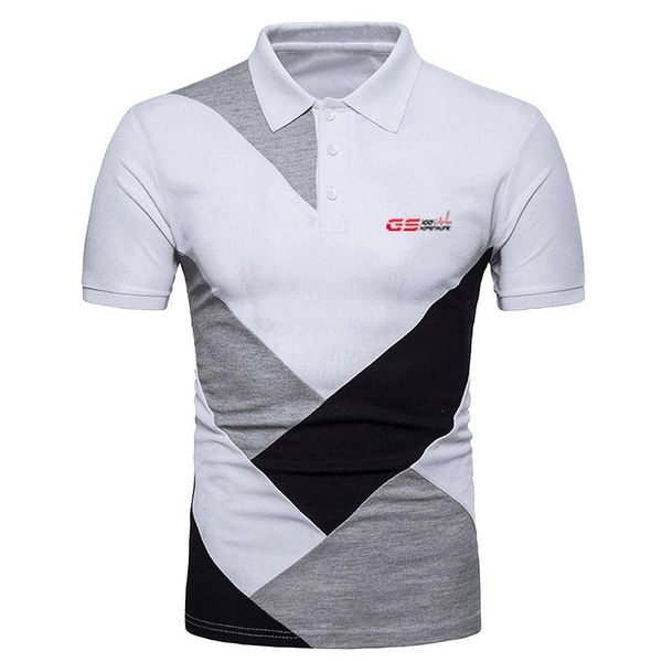 

men's polos 2021 gs adrenaline motorrad biker casual male summer fashion 100% stitching cotton short -sleeved shirt slim, White;black
