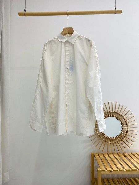 

men's casual shirts oversized genderless shirt adererror irregular hem special women's cotton streetwear, White;black