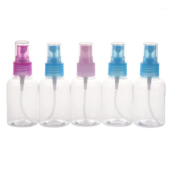 

5pcs beauty plastic perfume atomizer empty spray bottle 50ml storage bottles & jars