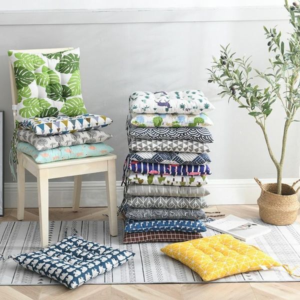 

cushion/decorative pillow 40*40cm seat cushion for office chair thick linen outdoor garden cushions sitting floor square stool