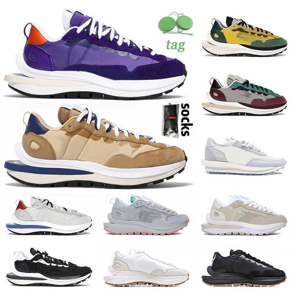 

dark iris ldv waffle running shoes men women vaporwaffle sesame blue void sail black white nylon chunky dunky mens womens outdoor sport trai, White;red