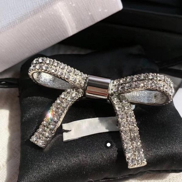 

hair clips & barrettes 2021 jewelry princess style sparkling crystal clip fashion zirocn bowknot hairpin silver color for women, Golden;silver