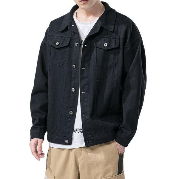 

jeans jacket 5xl slim denim casual fashion coat pocket spring autumn streetwear fit jean hip hop j121 men's jackets, Black;brown
