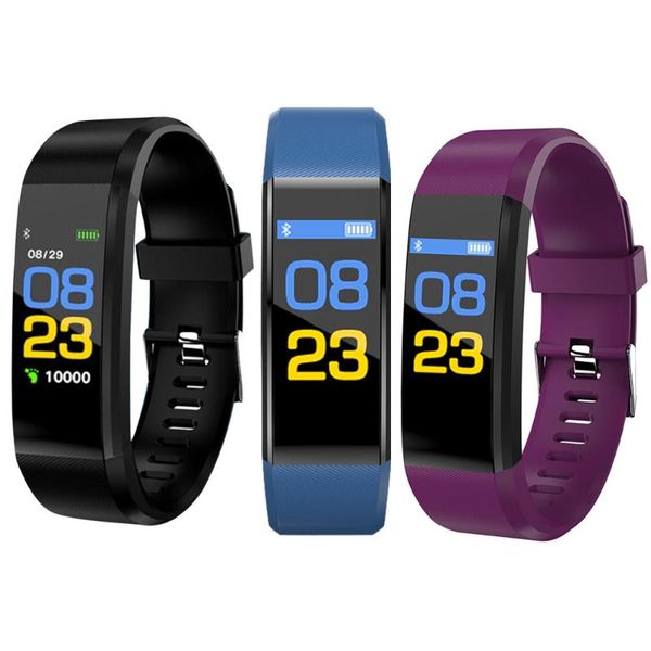 

smart wristbands 115 plus wristband fitness tracker heart rate monitor blood pressure smartwatch sport waterproof watch