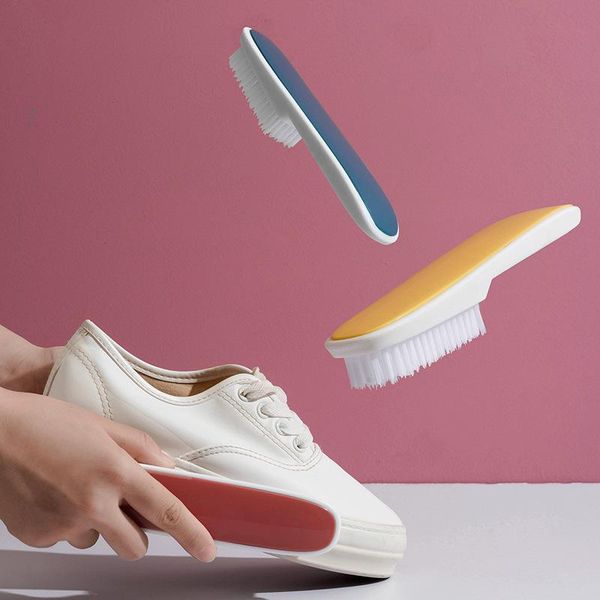 

clothing & wardrobe storage colorful plastic long-handled shoe brush cleaning soft laundry washing horn white cleaner sneaker tools
