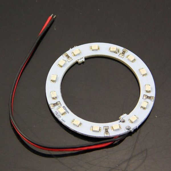 

2x 12v 60mm 15 led 3528 chip smd car angel eyes bright red ring light h58f headlights