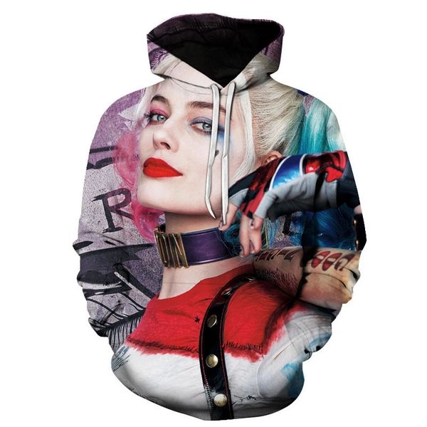 

2020 new assassin team 3d digital printed sweater couple casual large hoodie, Black
