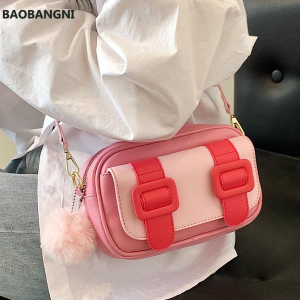 

evening bags contrast color square crossbody bag pu leather women's designer handbag cute cambridge shoulder messenger purse