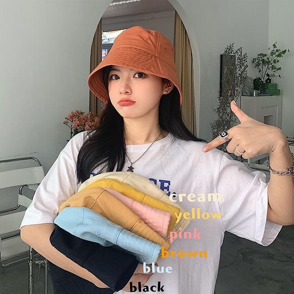 

wide brim hats women bucket summer foldable hat outdoor sunscreen cotton fishing hunting cap autumn basin chapeau sun prevent, Blue;gray