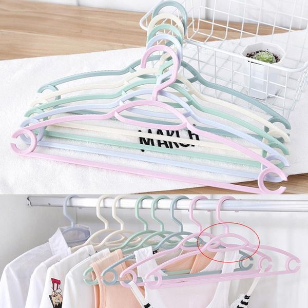 

laundry bags 5pcs plastic clothes hangers universal drying rack for kid baby non-slip wardrobe organizer space savers