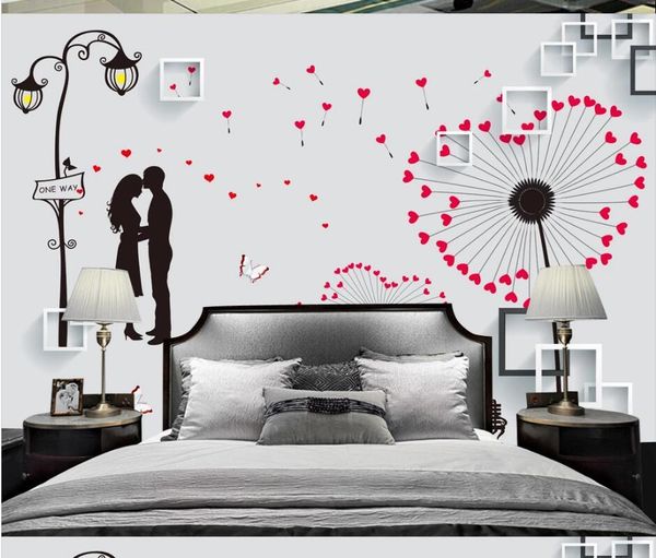 

wallpapers ainyoousem modern couple love tooling 3d sofa background wall papier peint papel de parede wallpaper stickers