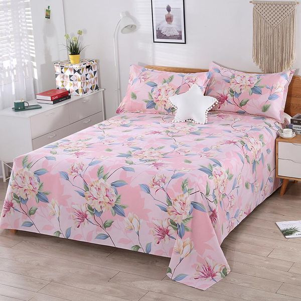 

sheets & sets coarse cloth bed sheet one-piece cotton three-piece set single and linen king bedsheet dorm