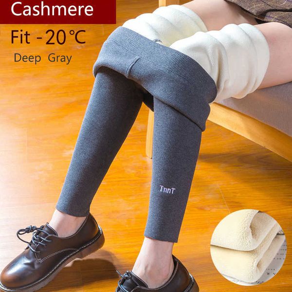 

winter women -20 leggings keep warm high waist embroidery jegging large size 2xl velvet female legging 210531, Black