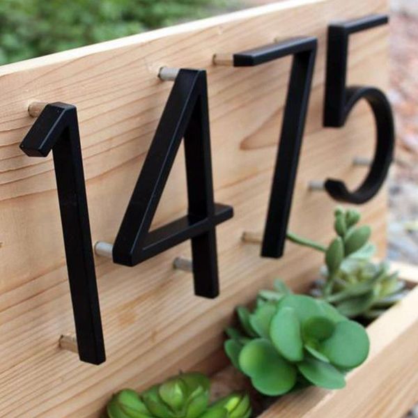 

127mm floating house number letters big modern door alphabet street plates plaque dash slash sign #0-9 decoration hardware other