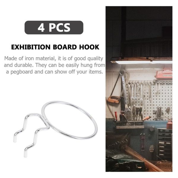 

hooks & rails 4pcs pegboard rings iron bin home store hanger