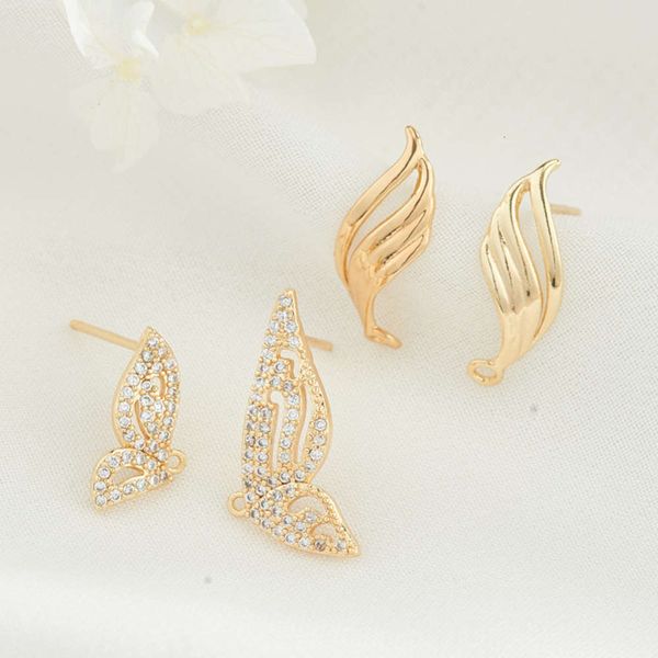 

zhongxing micro inlaid zircon butterfly earrings advanced atmospheric earrings