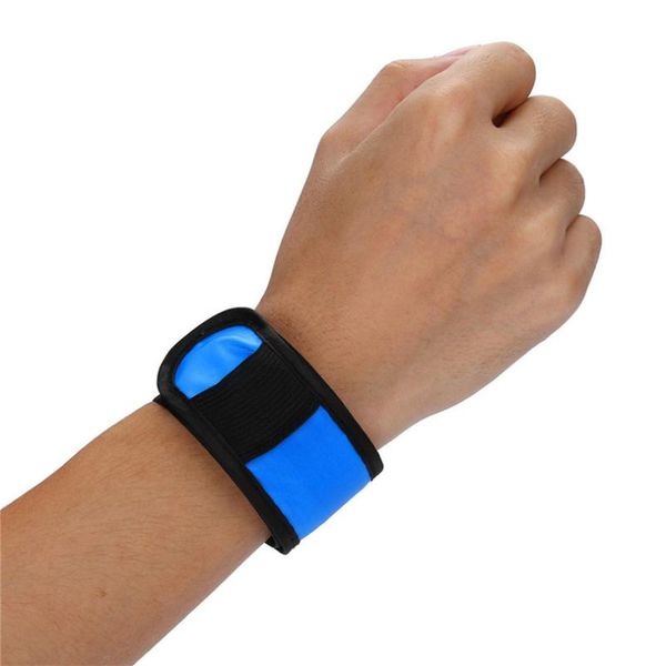 

wrist support 4pcs nylon armbands night reflective wristband led bracelet fashion glow band cuff bangle for adults #3d20, Black;red