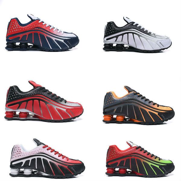 

2021 more than 60 color outdoor shox men's sports r4 running sho 40-46, Black