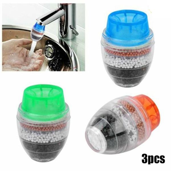 

bath accessory set 3pc tap water filter purifier kitchen faucet activated carbon round mini bathroom gadgets