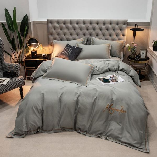 

bedding sets michiko cotton embroidery long-staple four-piece set