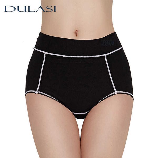 

women's panties cotton menstrual pants leakproof period underpants physiological high waist briefs with pocket underwear dropshipping, Black;white