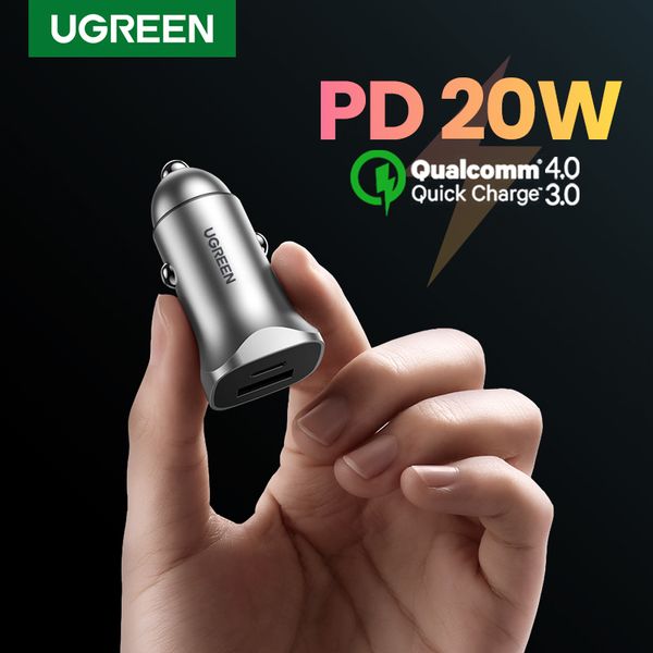 

ugreen quick charge 4.0 3.0 qc usb charger xiaomi qc4.0 qc3.0 20w type c pd car charging for iphone 11 x xs 8