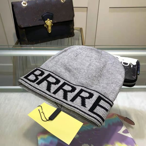 

classic designer winter beanie men and women fashion design knitted caps autumn wool hat letter jacquard warm skull cap, Blue;gray
