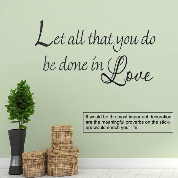 

wall stickers removable pvc english proverbs adage art decor home sticker mural